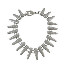 Zeckos Chrome Plated Industrial Bullet Bracelet - £11.22 GBP