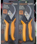 2 Fiskars Pro 1&quot; Cut Steel High Carbon Blade Cast Aluminum Handled Prune... - $60.50