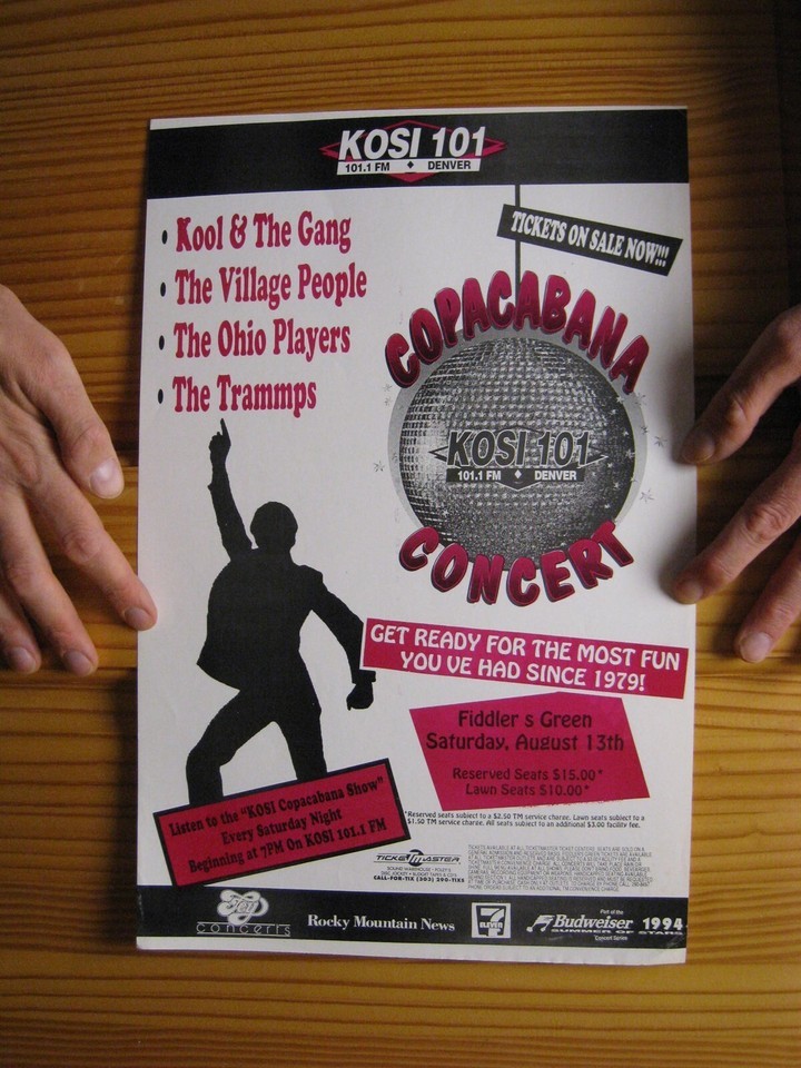 Kool &amp; The Gang Village People Ohio Players Poster And Concert-
show ori... - $89.93