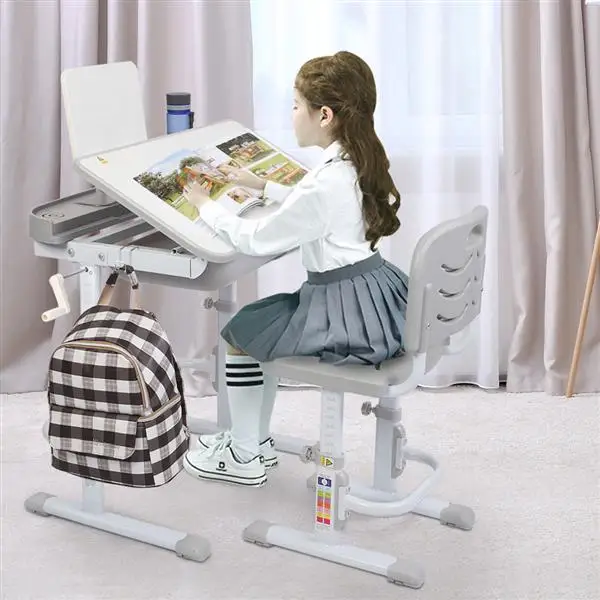 70/80 CM Kids Desk and Chair Set Height Adjustable Children Learning Table - $198.47+
