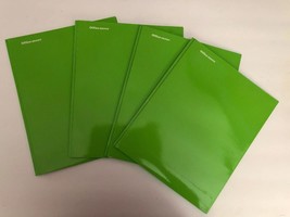 Office Depot 2-Pocket Folders with fasteners-4 pcs Glossy Bright Lime Green-NEW - £15.73 GBP