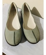 L.L. Bean Shoes Women&#39;s 7.5 Turquoise Slip On Wedge Split Toe Leather 28... - $43.00