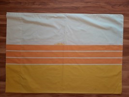 Wamsutta Scuda Van Allen Solid Stripes Standard Pillowcase Yellow Orange White - £15.78 GBP