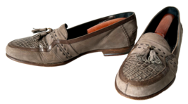 Bally Taupe Suede Leather Croc Accent Tassel Loafers - Women&#39;s Size 7.5D... - $56.95