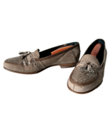 Bally Taupe Suede Leather Croc Accent Tassel Loafers - Women&#39;s Size 7.5D... - £45.74 GBP