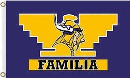 Minnesota Vikings Familia Flag 3X5 Ft Polyester - $16.00