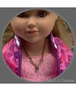 Clear Rhinestone Gray Stone Gold Doll Necklace •  18 Inch Fashion Doll J... - £6.15 GBP