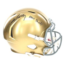 Rudy Ruettiger Notre Dame Autographed Inscribed Never Quit Full Size Hel... - $539.96