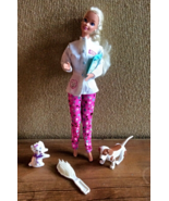 Vintage Barbie Veterinarian Doll with Accessories - Includes Pets and Brush - £18.77 GBP