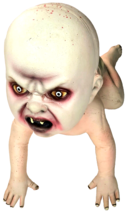 Rare Halloween Prop Zombie Baby Spirit Child Wall Crawler kid 18 inch x 12 inch - £96.50 GBP