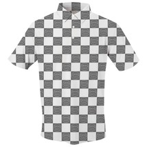 Swingjuice men's golf sj checkerboard polo shirt Cool Grey - $52.02 CAD