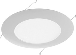 Nicor Lighting 6 Inch White Recessed Shower Trim With Albalite Lens (17505) - $38.96