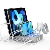 Premium 6-Port Usb Charging Station Organizer For Multiple Devices, 6 Sh... - £54.25 GBP
