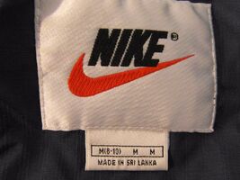 Women's Nike Windbreaker Jacket Lined Blue Yellow Running Walking MEDIUM... - $26.99