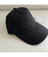 Michael Kors Printed MK Logo Adjustable Baseball Cap Hat Black Monogram NEW - $38.99