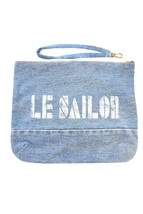 ONE TEASPOON Womens Clutch Le Sailor Denim Blue One Size - $34.91