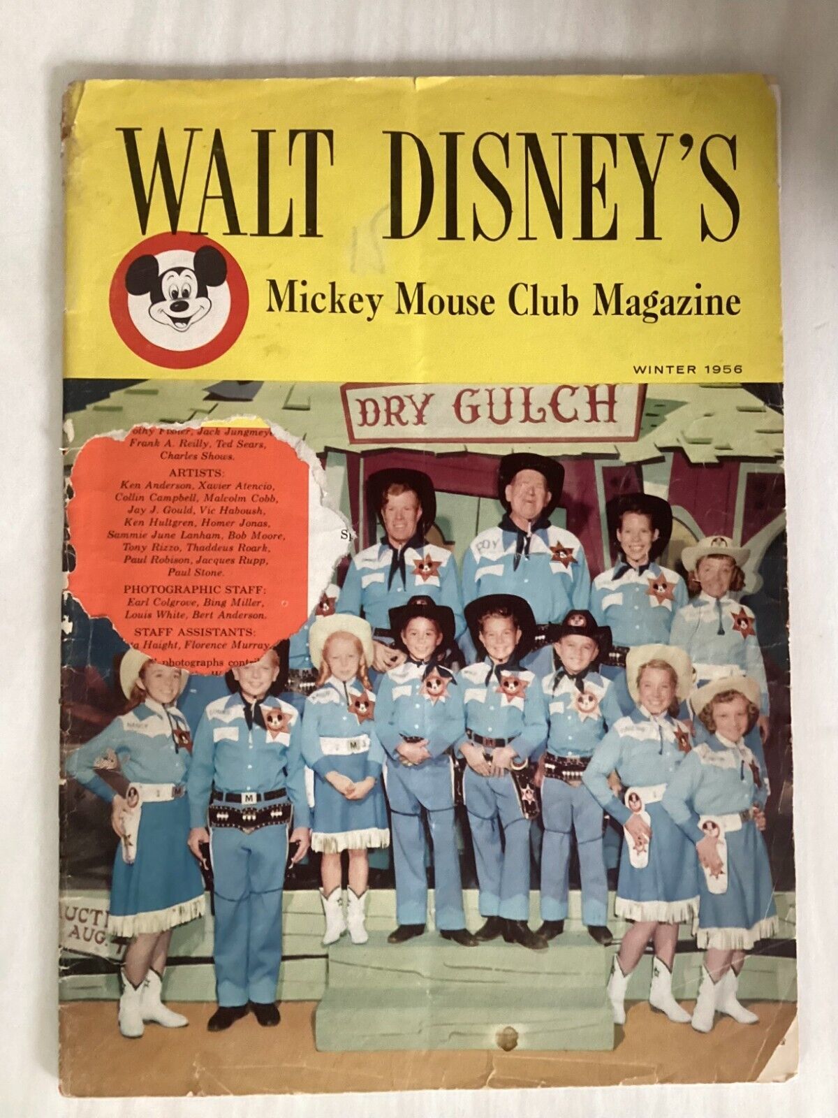 WALT DISNEY - MICKEY MOUSE CLUB MAGAZINE - 1ST ISSUE - WINTER 1956 - FAIR CONDN - $14.98