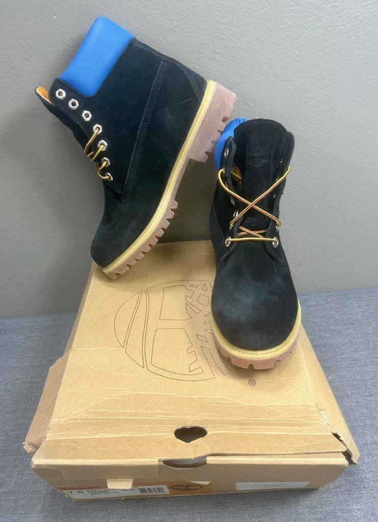 New Timberland x Mark McNairy 6" Men's 6356R Black / Blue Boots Size 7.5 w/Box - $197.99
