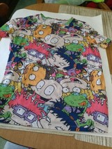 Nickelodeon Rugrats All Over Front &amp; Back Print Graphic Men&#39;s T-Shirt Size M - £31.44 GBP