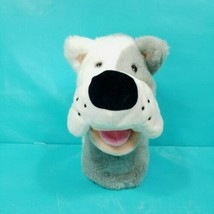 Manhattan Toy Dog Puppet Plush Gray White Puppy Teachers Aide 9" Stuffed Animal - $19.79
