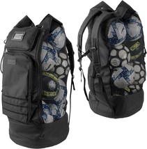 Heavy Duty XL Soccer Mesh Equipment Ball Bag w Adjustable Backpack Shoul... - £53.86 GBP