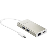 j5create JCA374 USB 3.1 Gen 1 Type-C Multi-Adapter Hub – Silver - £11.97 GBP