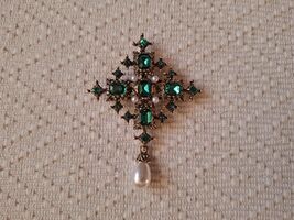 Metal Cross Brooch: Religious Gift - $25.00
