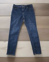 Michael Kors Skinny Jeans Indigo MK Logo Button Womans Size 10 I - $22.76