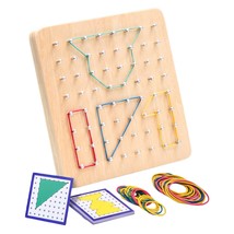 Wooden Geoboard Mathematical Manipulative Material Set Kids EducationalToys - £19.07 GBP