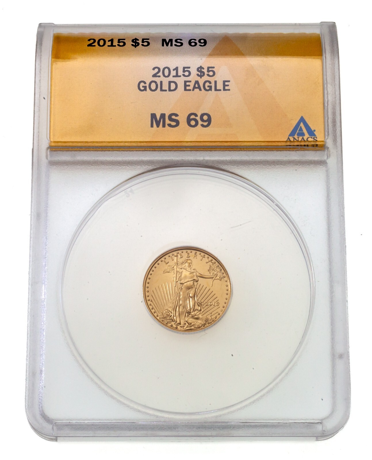 2015 1/10 Oz. G$5 Gold American Eagle Ausgewählten Von Anacs As MS69 - £392.96 GBP