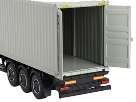 Mercedes-Benz Actros with 40&#39; Container &quot;UPS Europe&quot; Brown and Gray 1/64 Diecast - £82.52 GBP