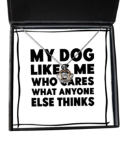 Dog Lover Necklace My Dog Likes Me Crown-MC-NL  - £52.15 GBP