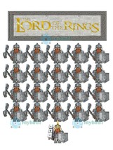 21Pcs The Lord Of The Ring Hobbit Red Beard Dwarf army with Axe Minifigures - £26.27 GBP