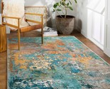Modern Abstract Area Rug - 5X7 Large Washable Rugs For Living Room Soft ... - $150.99