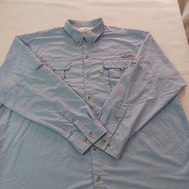Columbia Omni-Shade PFG Men's 2XL Blue Vented Button-Down Long Sleeve Shirt image 14