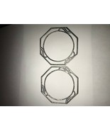 Satya Elements Hammered Octagonal Water Wave Bangle Silver Plated Set Br... - $31.89 CAD