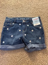 Cat and Jack Shorts M 7/8 Girls Denim Blue Super Stretch New With Tags - £8.03 GBP