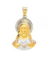 14K Tri Color Gold Religious Jesus Stamp Pendant  - $370.48 CAD