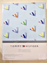Tommy Hilfiger Sailboat Fabric Nautical Tablecloth Kitchen 52 x 70 Oblong Blue - £27.86 GBP