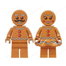 2Pcs/set Gingerbread Man &amp; Gingerbread Woman Minifigures Building Toys Gift Kids - $24.99