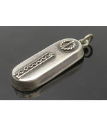 925 Sterling Silver - Vintage Dark Tone Swirl Twist Hollow Pendant - PT1... - $40.41 CAD