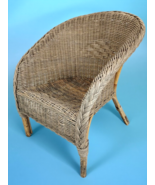 Child&#39;s Wicker Chair Display Only Dolls Plants - $1,873.73 MXN
