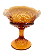 Vintage Fenton Caramel Opalescent Glass Tokyo Footed Compote Candy Dish - £31.96 GBP