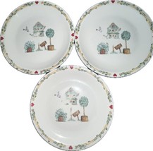 Thomson Pottery Birdhouse 10.25&quot; Dinner Plate Discontinued Pattern Set O... - $23.76