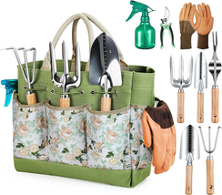Gardening Tools 9-Piece Heavy Duty Garden Hand Tools with Fashion and Du... - $50.84