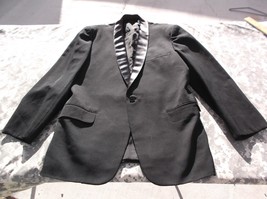 Men&#39;s Smart Co. Tailored One Button Black Dress Coat/Jacket 140102 - $45.64