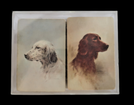 Vtg Whitman Playing Cards Dog Design Double Deck  - £15.73 GBP