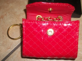 coin purse/key chain Avon new shiney red - $14.50