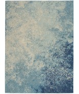 4&#39; X 6&#39; Ivory And Blue Abstract Power Loom Area Rug - €111,96 EUR