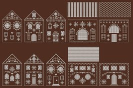 Christmas House Cross Stitch Stocking Pattern Xmas gingerbread house chart - £10.38 GBP